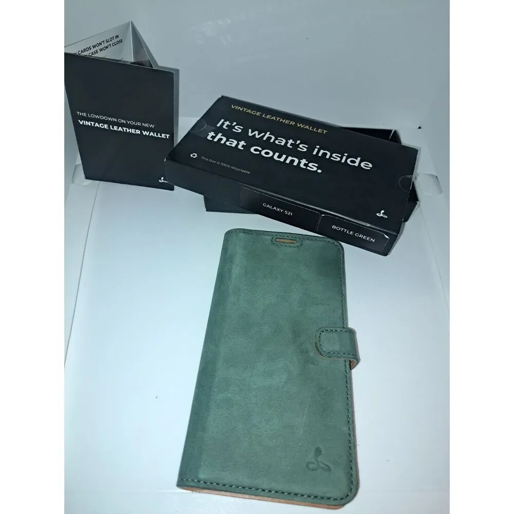 NEW EUROPEAN Leather Crafted Samsung Galaxy S21 Wallet/phone Case